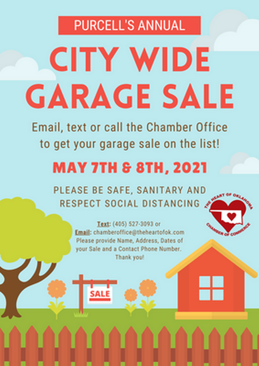 Purcell's 2021 City Wide Garage Sale May 7, 2021 to May 8, 2021